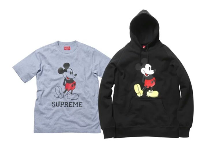 supreme hoodie mickey mouse