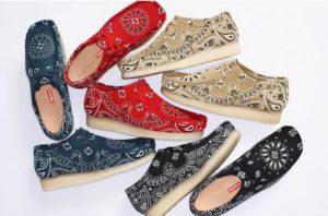 Supreme week14にClarksコラボのペイズリー柄ワラビーがリリース✨